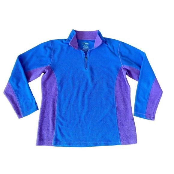 L.L. Bean Other - L.l. Bean girls xl colorblock purple quarter zip fleece
